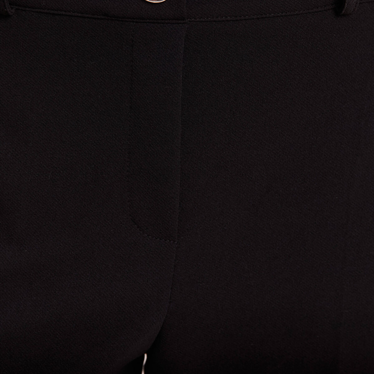 Pantalon coupe large &agrave; pinces noir femme