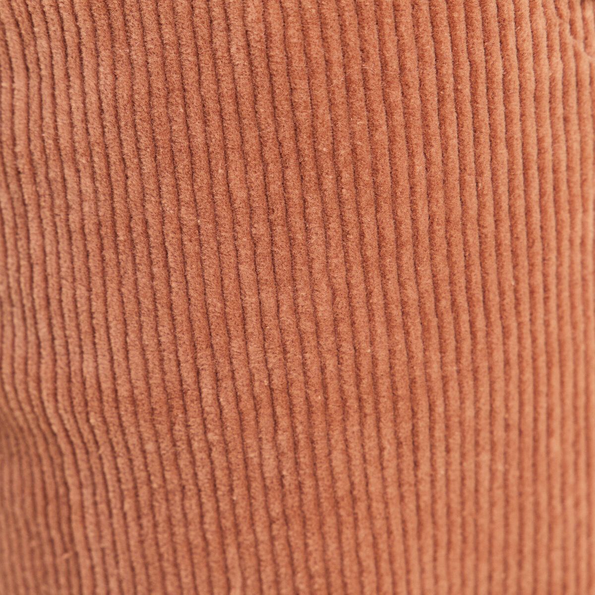 Pantalon large velours c&ocirc;tel&eacute; marron femme