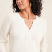 Pull manches longues ecru femme