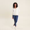 Pull manches longues ecru femme