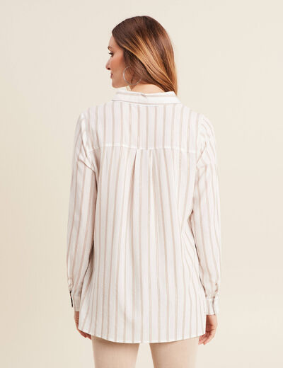 Chemise manches longues blanc femme