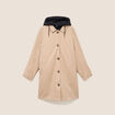Trench doubl&eacute; satin&eacute; beige femme