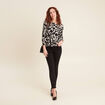 Blouse manches 3/4 noir femme