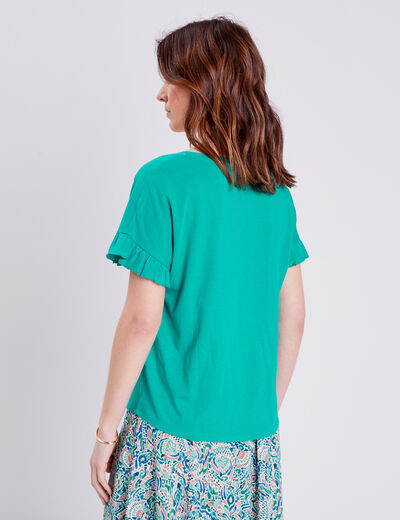 T-shirt manches courtes vert femme