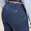 Jean large ceinturé denim stone femme