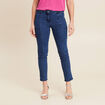 Jean ajusté cargo denim stone femme