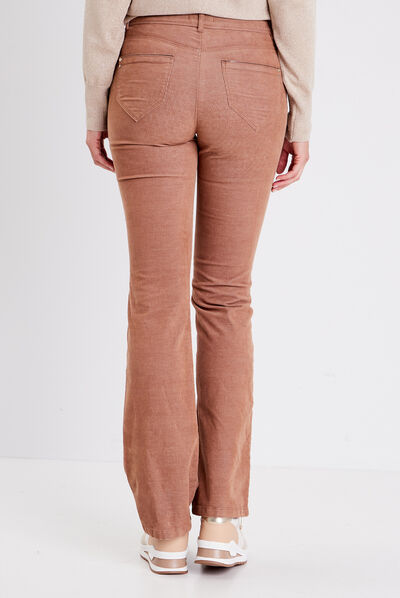 Pantalon bootcut marron femme