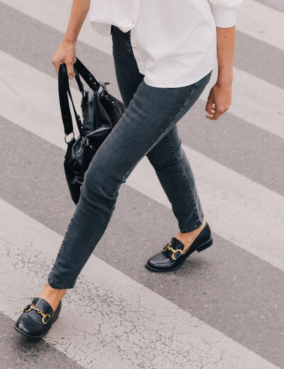 Pantalon magique l'unique denim gris femme