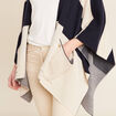 Poncho avec poches bleu foncé femme