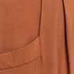 Pantalon large avec ceinture amovible marron femme