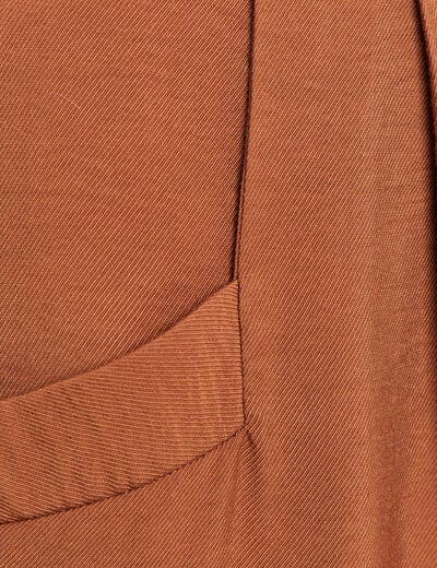 Pantalon large avec ceinture amovible marron femme