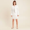Jupe droite r&eacute;versible blanc femme