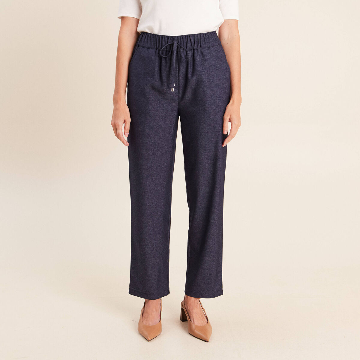 Jean boyfriend 7/8&egrave;me fluide denim brut femme