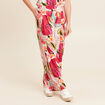 Pantalon large à pinces rose femme