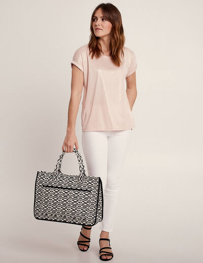 T-shirt manches courtes vieux rose femme