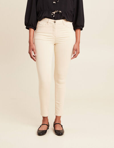 Pantalon magique Le L&eacute;ger coupe ajust&eacute;e ivoire femme