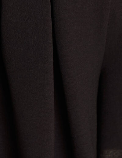 Short avec ceinture amovible noir femme