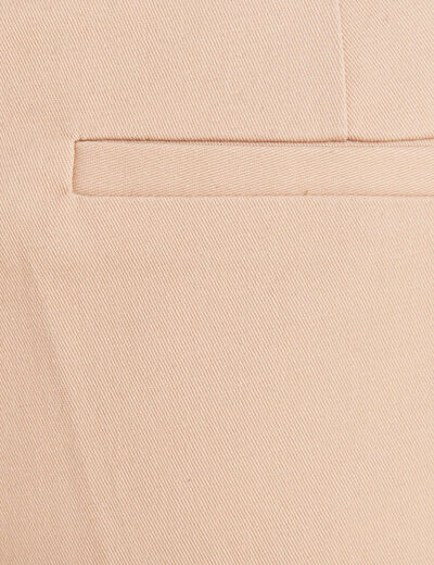 Pantalon flare 7/8ème beige femme