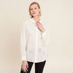 Chemise manches longues ecru femme