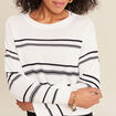 Pull manches longues blanc femme
