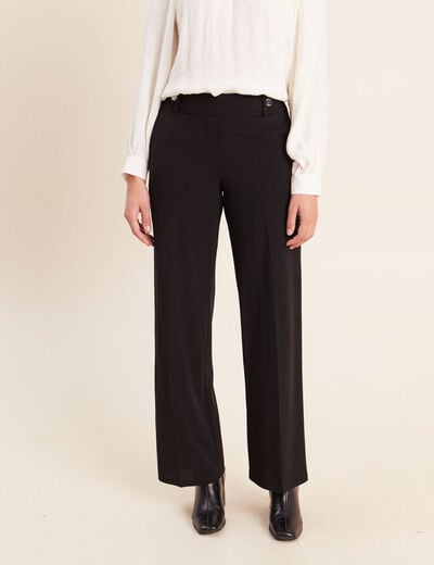 Pantalon taille haute noir femme