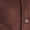 Veste r&eacute;versible duveteuse marron fonc&eacute; femme