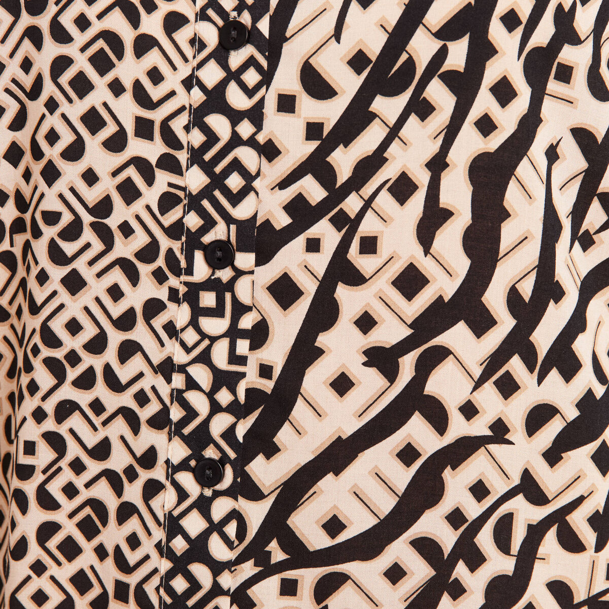 Chemise manches longues beige femme
