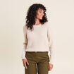 Pull manches longues creme femme