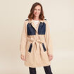 Trench d&eacute;perlant avec capuche doubl&eacute; beige femme