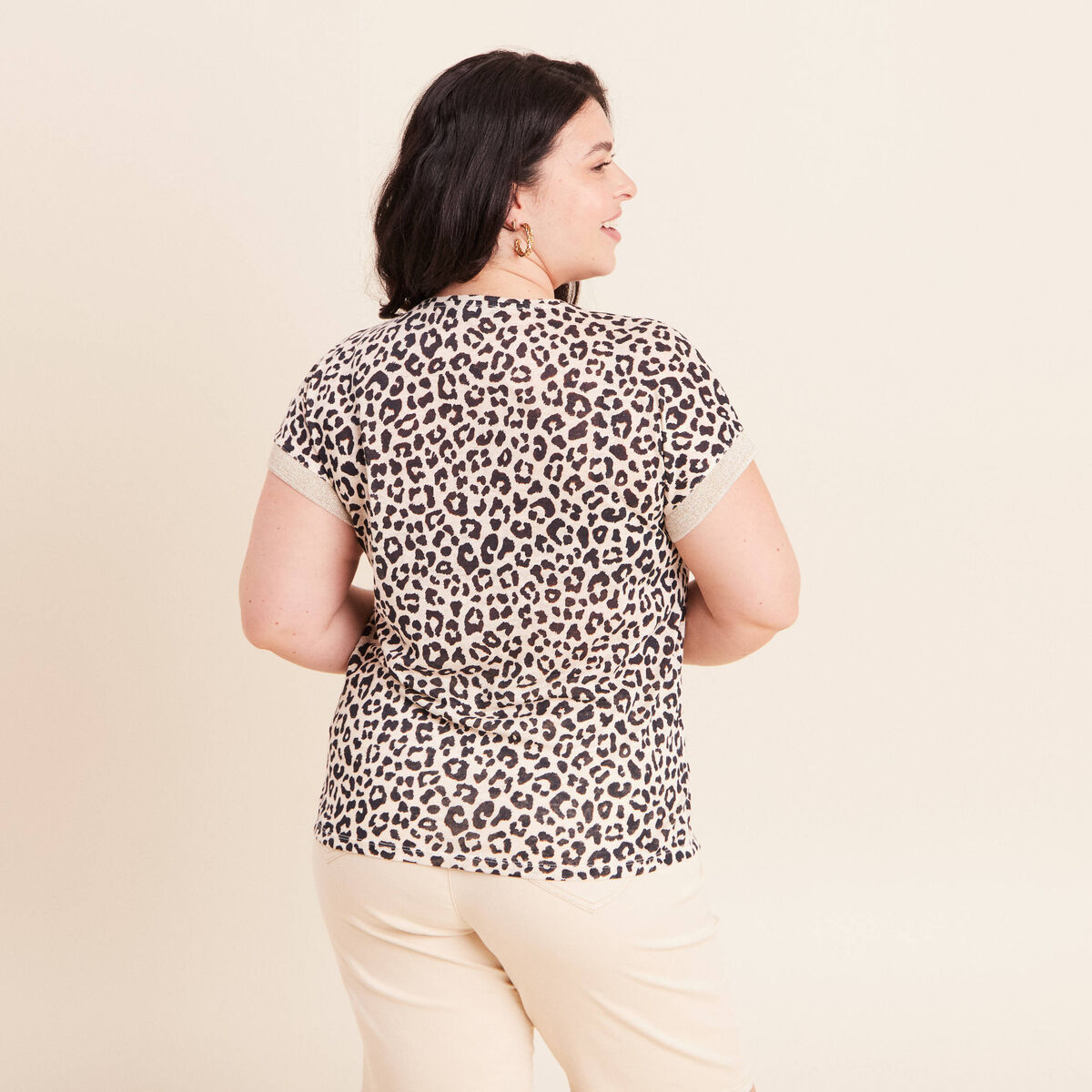 T-shirt manches courtes sable femme