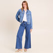 Veste jean manches longues denim double stone femme