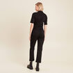 Combinaison pantalon en jean noir femme