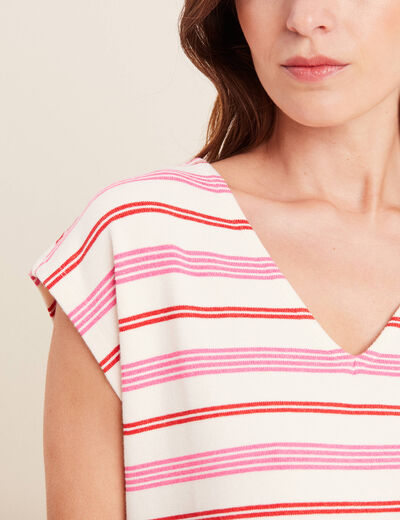 T-shirt manches courtes blanc femme