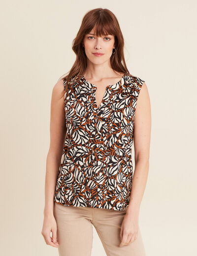 Débardeur sans manches marron femme