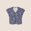 T-shirt manches courtes bleu femme