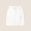Jupe droite r&eacute;versible blanc femme
