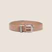 Ceinture boucle western beige femme