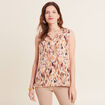 Blouse sans manches blanc femme