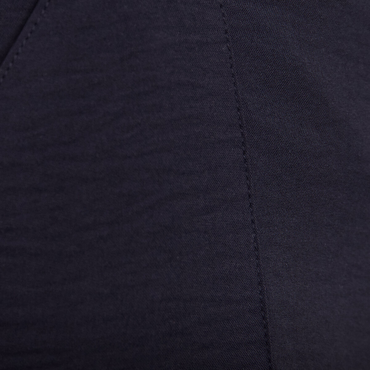Pantalon flou ceintur&eacute; bleu fonc&eacute; femme