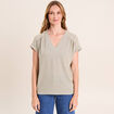 T-shirt manches courtes vert clair femme