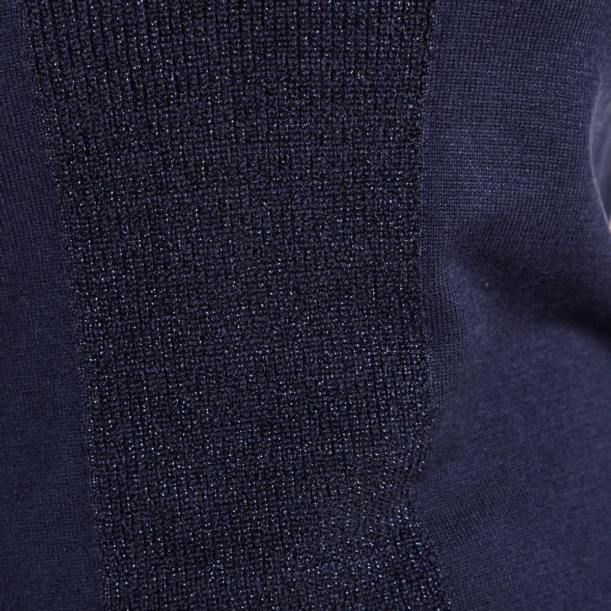 Pull manches longues bleu marine femme