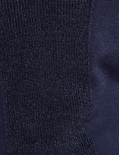 Pull manches longues bleu marine femme