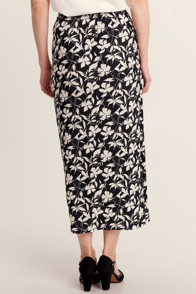 Jupe longue droite noir femme