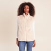 Veste col montant doubl&eacute;e ecru femme