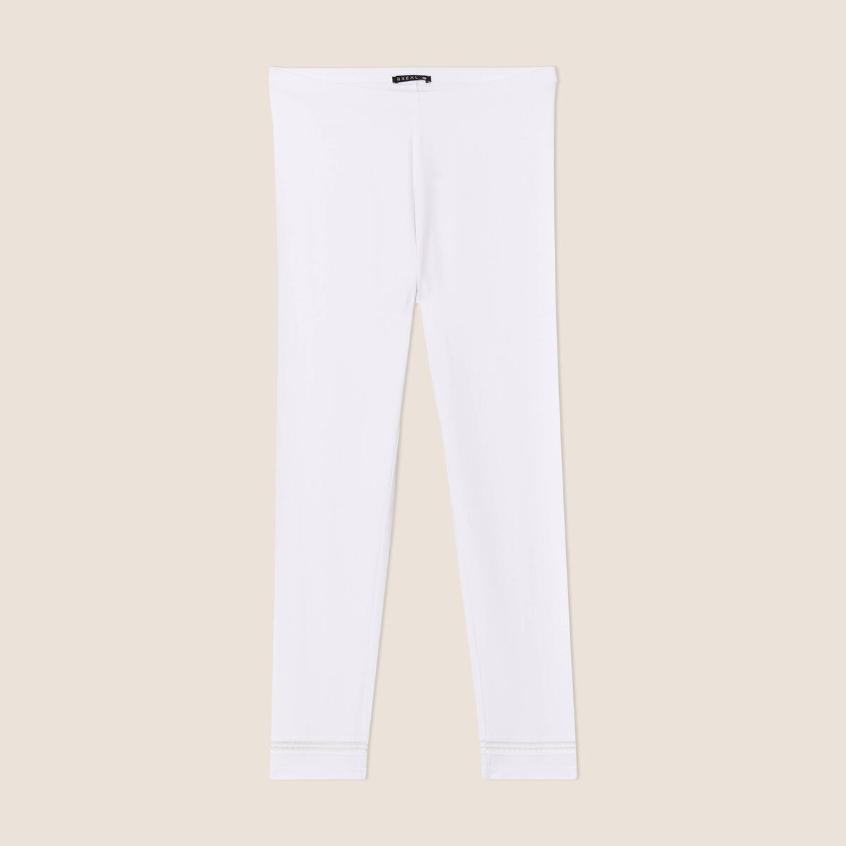 Pantalon legging 7/8&egrave;me blanc femme