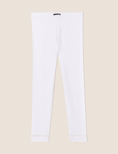 Pantalon legging 7/8ème blanc femme