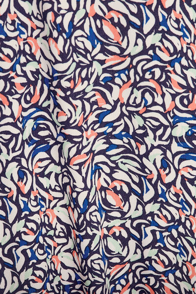 Jupe longue évasée bleu femme