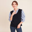 T-shirt 2 en 1 col tunisien manches 3/4 bleu marine femme