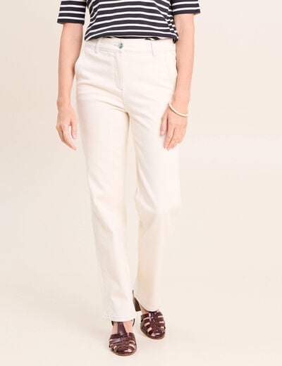 Jean taille haute sable femme
