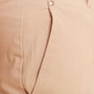 Pantalon large taille basculée beige femme